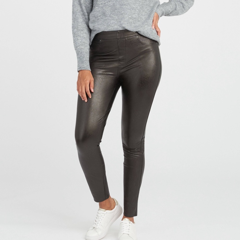Spanx Leather-Like Skinny Pants High Rise